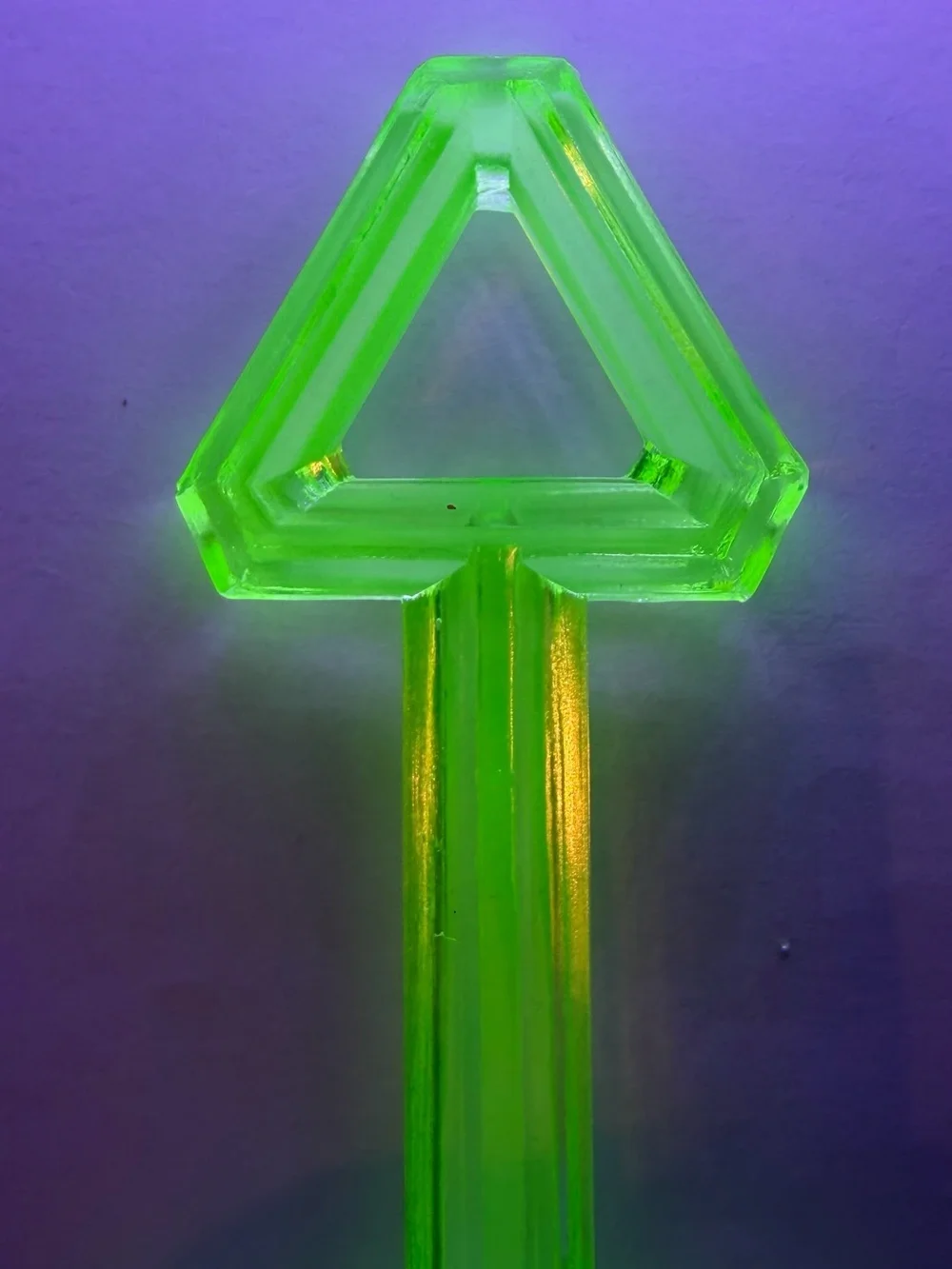 Art Deco Uranium Glass Vaseline Green Salt & Pepper Shakers W/ Caddy Antique - Picture 9 of 15